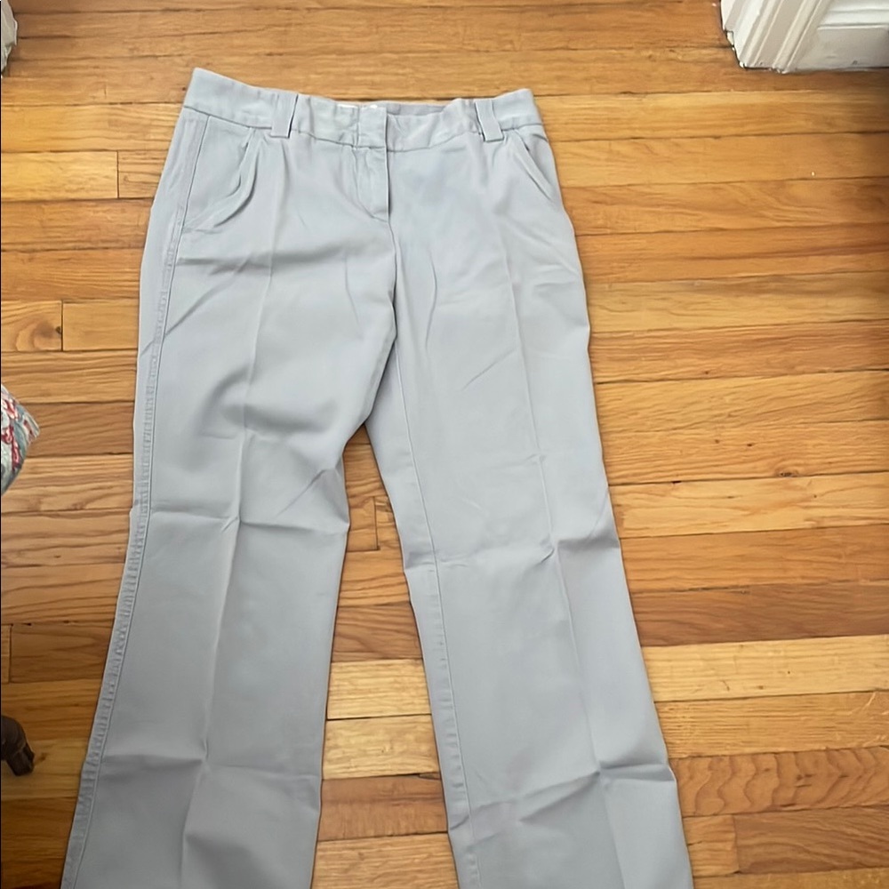 J. Crew Women's Gray Classic Twill Chino Trousers